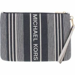 Best reviews of ⭐ MICHAEL Michael Kors Jet Set 👩 Womens Woven Faux Leather Trim Clutch 👜 Handbag ✔️