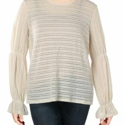 Flash Sale 👏 MICHAEL Michael Kors 👩 Womens Long Sleeves Lace Overlay 👗 Dress Top 🔔