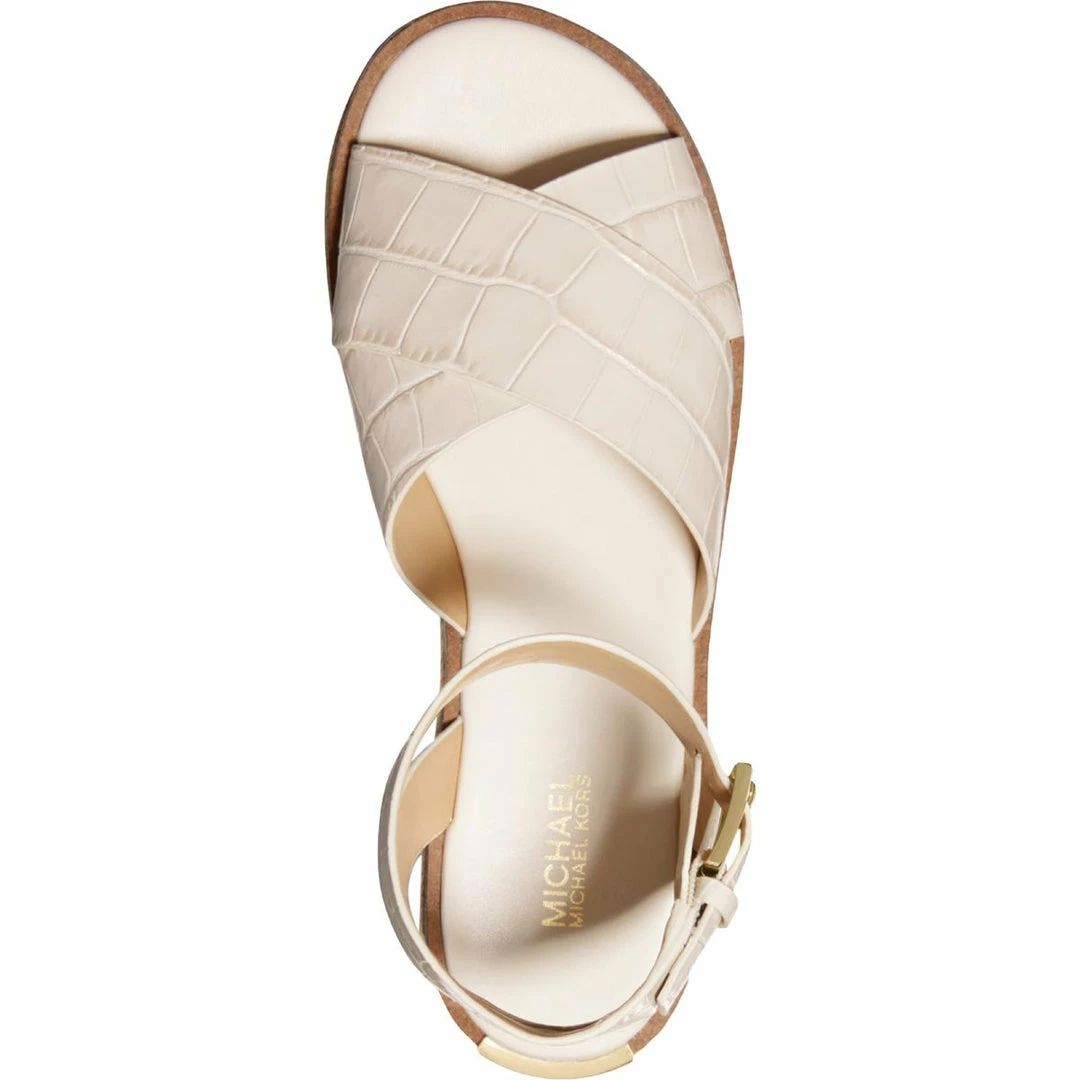 Buy ๐ MICHAEL Michael Kors Abbott ๐ฉ Womens Leather Ankle Strap Wedge ๐ฉด Sandals โจ 5 Buy ๐ MICHAEL Michael Kors Abbott ๐ฉ Womens Leather Ankle Strap Wedge ๐ฉด Sandals โจ - Image 3