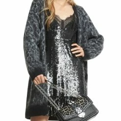 Coupon ✨ MICHAEL Michael Kors 👩 Womens Button Front Animal Print Cardigan Sweater 💯