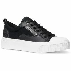 Best Pirce 🎉 MICHAEL Michael Kors Oscar Lace Up 👩 Womens Leather Lifestyle Casual and Fashion 👟 Sneakers 🔥