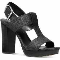 Buy ๐ฅ MICHAEL Michael Kors Becker T Strap ๐ฉ Womens Leather Slingbacks T-Strap ๐ Heels ๐