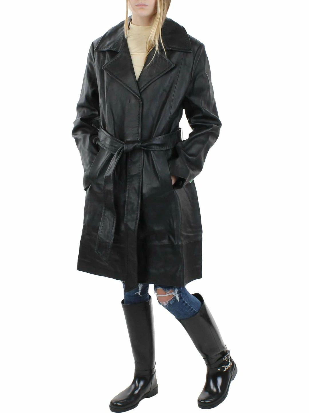 Buy ๐ฅฐ Jones New York ๐ฉ Womens Belted Mid-Length Leather Jacket ๐ฅ 3 Buy ๐ฅฐ Jones New York ๐ฉ Womens Belted Mid-Length Leather Jacket ๐ฅ