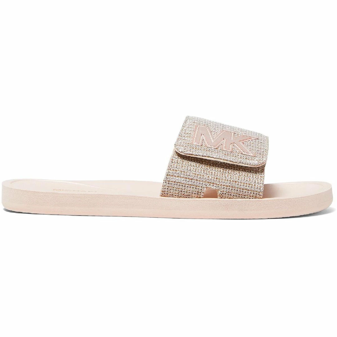 Promo โญ MICHAEL Michael Kors MK Slide ๐ฉ Womens Metallic Chain Slide ๐ฉด Sandals ๐ฅ 4 Promo โญ MICHAEL Michael Kors MK Slide ๐ฉ Womens Metallic Chain Slide ๐ฉด Sandals ๐ฅ - Image 2