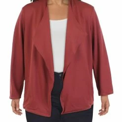 Wholesale 🥰 Jones New York Plus 👩 Womens Open-Front Wing-Lapel Cardigan Sweater 🤩