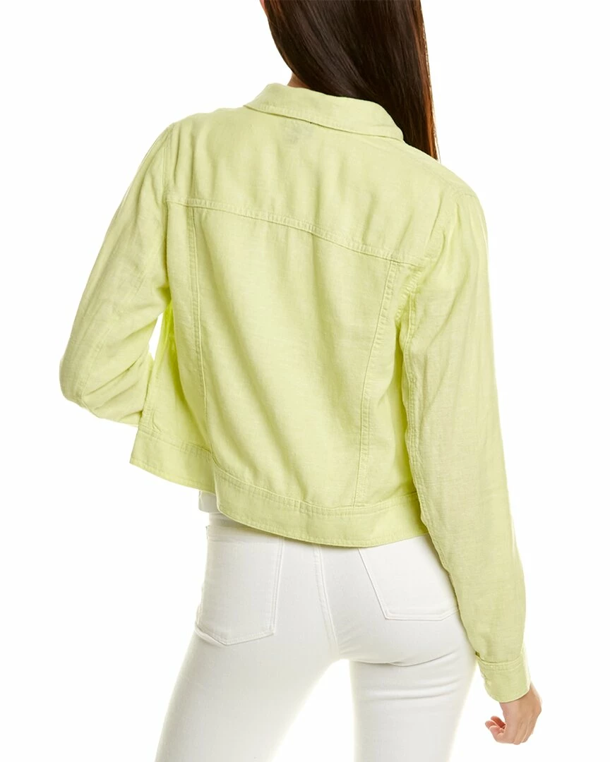 Budget ๐ women Jones New York Cross-Dye Linen-Blend Trucker Jacket ๐ 4 Budget ๐ women Jones New York Cross-Dye Linen-Blend Trucker Jacket ๐ - Image 2
