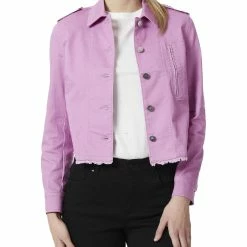 Buy 🔔 Jones New York 👩 Womens Denim Raw Hem Denim Jacket 💯