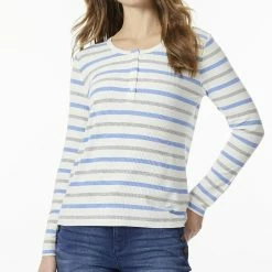 Best deal 🎉 Jones New York 👩 Womens Scoop Neck Buttons Henley 🥰