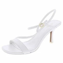 Promo 🛒 MICHAEL Michael Kors Tasha 👩 Womens Leather Strappy 👗 Dress 🩴 Sandals 💯