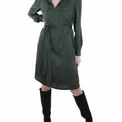 Wholesale 🛒 Jones New York 👩 Womens Satin Long Sleeves 👕 Shirtdress 💯