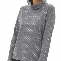 Promo 🔥 Jones New York 👩 Womens Polka Dot Cowl Neck Pullover Top ⭐