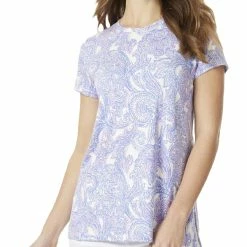 Best Pirce ❤️ Jones New York Serenity 👩 Womens Paisley Crewneck T-Shirt 😉