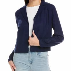 Discount 😉 women Jones New York Linen-Blend Crop Jacket 🎉