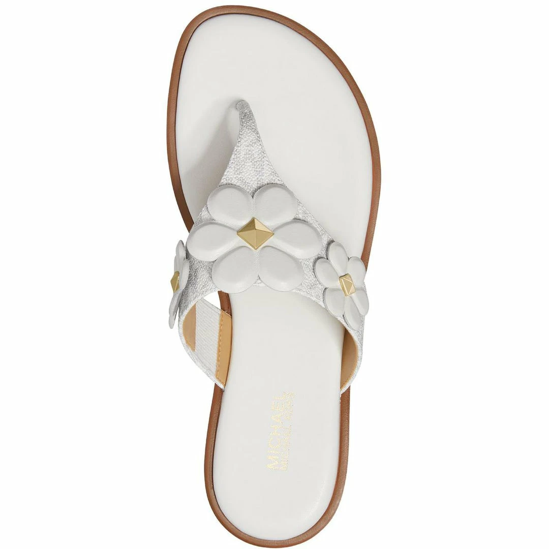 New ๐ MICHAEL Michael Kors Nellie ๐ฉ Womens Leather Embellished Thong ๐ฉด Sandals ๐ 5 New ๐ MICHAEL Michael Kors Nellie ๐ฉ Womens Leather Embellished Thong ๐ฉด Sandals ๐ - Image 3