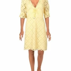 Buy 👍 MICHAEL Michael Kors 👩 Womens Lace Up Short Mini 👗 Dress 🎁