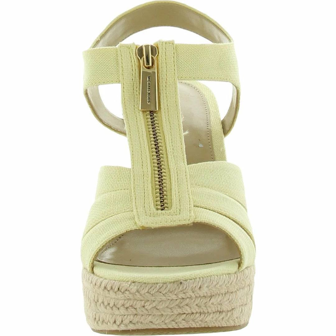 Best deal ๐ฏ MICHAEL Michael Kors Berkley ๐ฉ Womens Canvas Open Toe Wedge ๐ฉด Sandals ๐ 4 Best deal ๐ฏ MICHAEL Michael Kors Berkley ๐ฉ Womens Canvas Open Toe Wedge ๐ฉด Sandals ๐ - Image 2