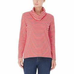 Top 10 😍 Jones New York 👩 Womens Cotton Striped Turtleneck Top 🔔