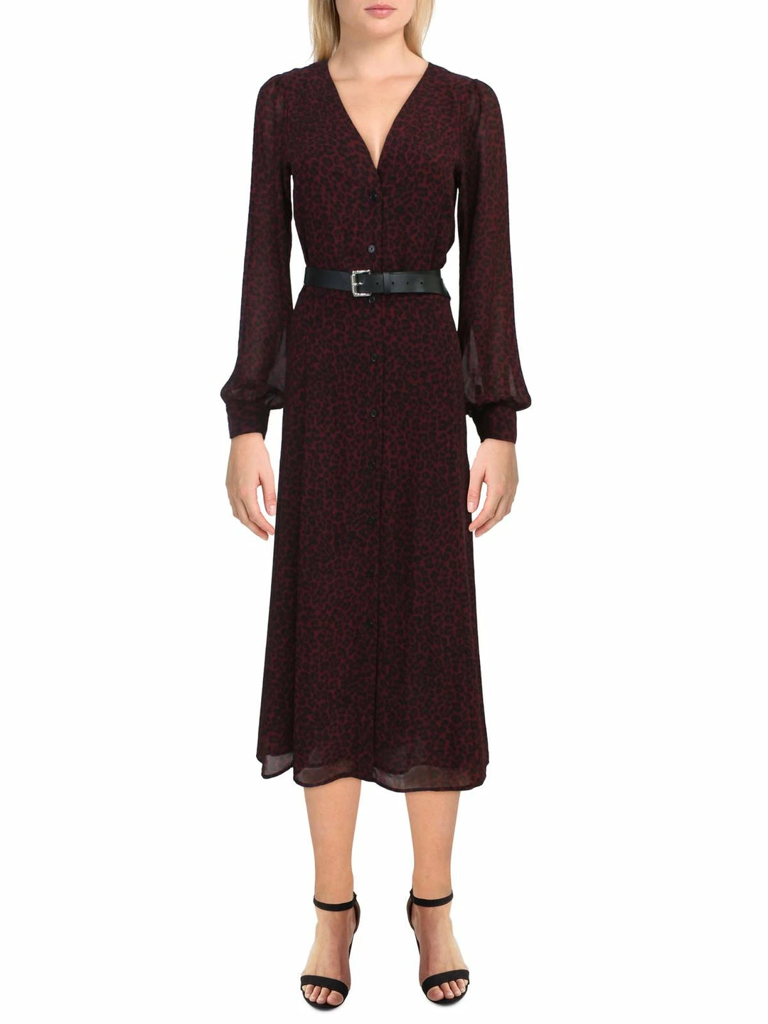 Cheapest ๐ฏ MICHAEL Michael Kors Kate ๐ฉ Womens Animal Print Button Front Midi ๐ Dress ๐ 3 Cheapest ๐ฏ MICHAEL Michael Kors Kate ๐ฉ Womens Animal Print Button Front Midi ๐ Dress ๐