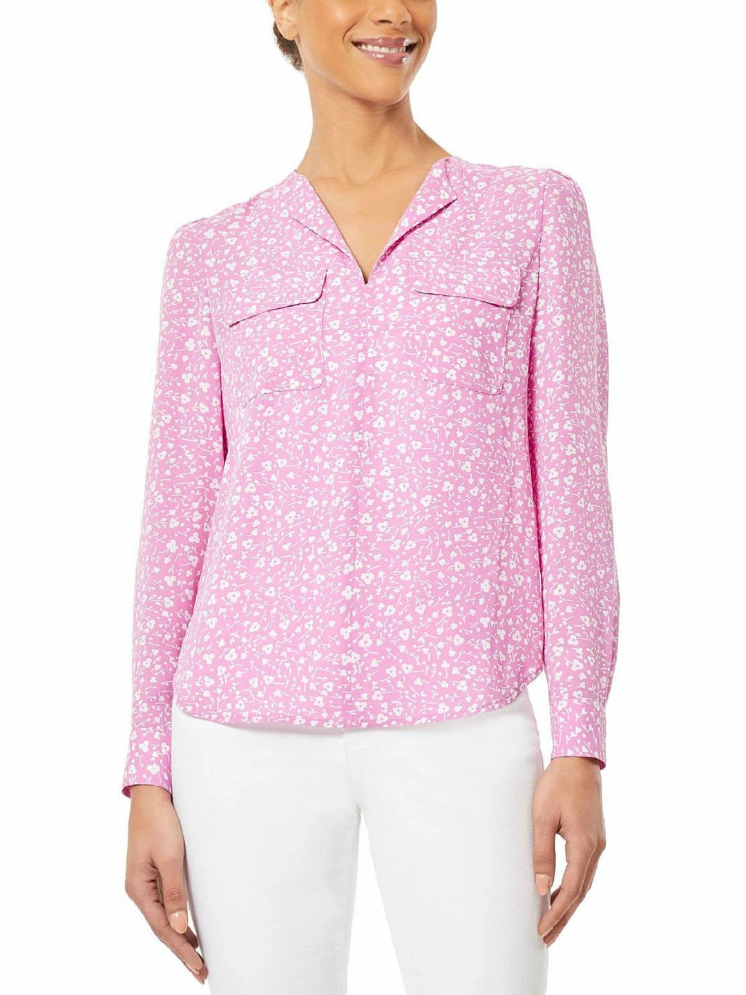 Hot Sale ๐งจ Jones New York ๐ฉ Womens Floral Lightweight Blouse โค๏ธ 2 Hot Sale ๐งจ Jones New York ๐ฉ Womens Floral Lightweight Blouse โค๏ธ