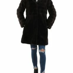 Budget 🔔 Jones New York 👩 Womens Warm Midi Faux Fur 🧥 Coat ⭐