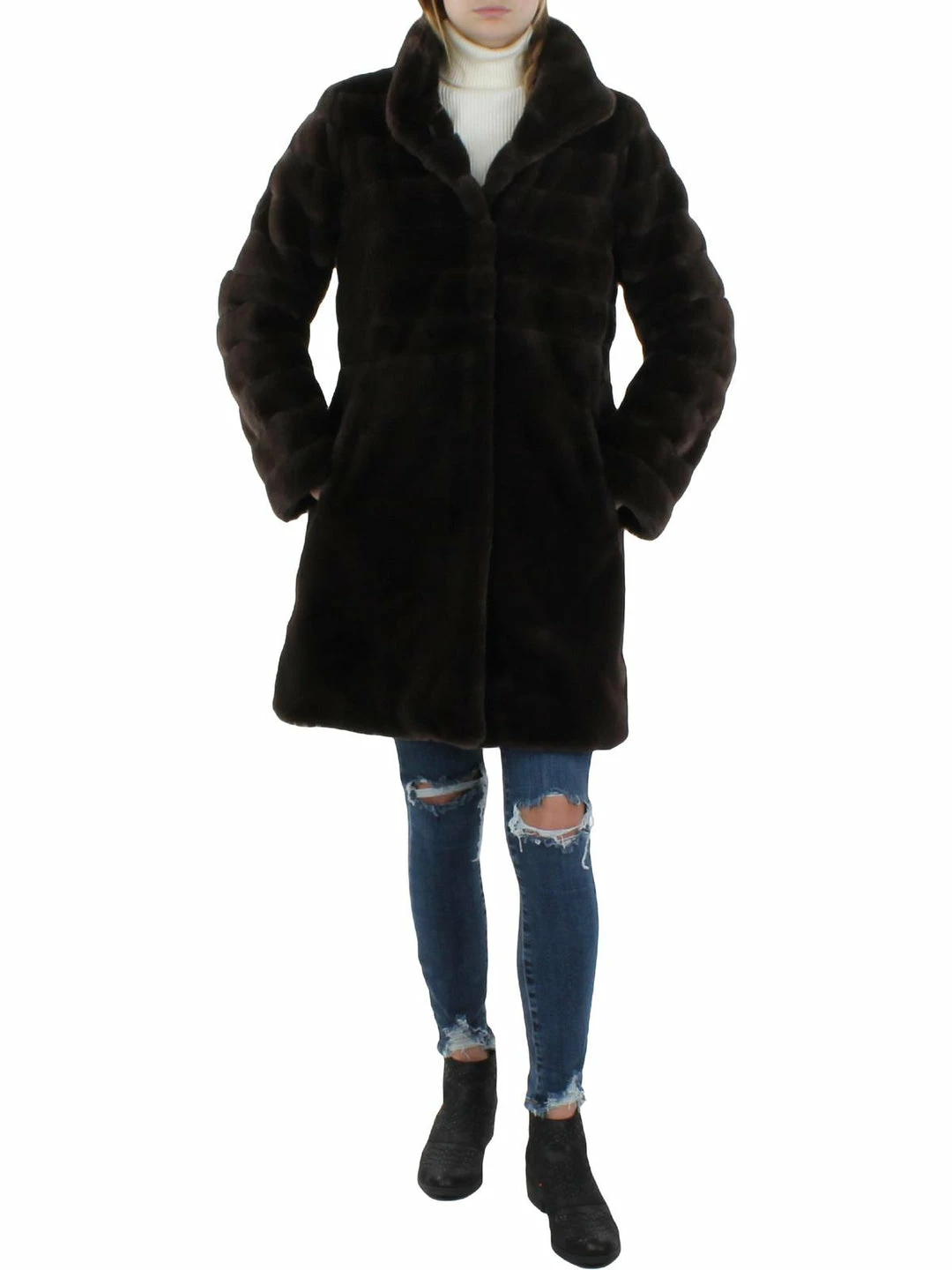 Budget ๐ Jones New York ๐ฉ Womens Warm Midi Faux Fur ๐งฅ Coat โญ 3 Budget ๐ Jones New York ๐ฉ Womens Warm Midi Faux Fur ๐งฅ Coat โญ