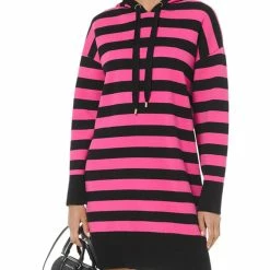 Promo 🤩 MICHAEL Michael Kors 👩 Womens Striped Short Sweaterdress 🧨