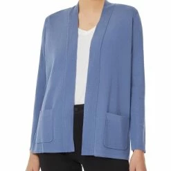 New โ Jones New York ๐ฉ Womens Knit Open Front Cardigan Sweater โญ