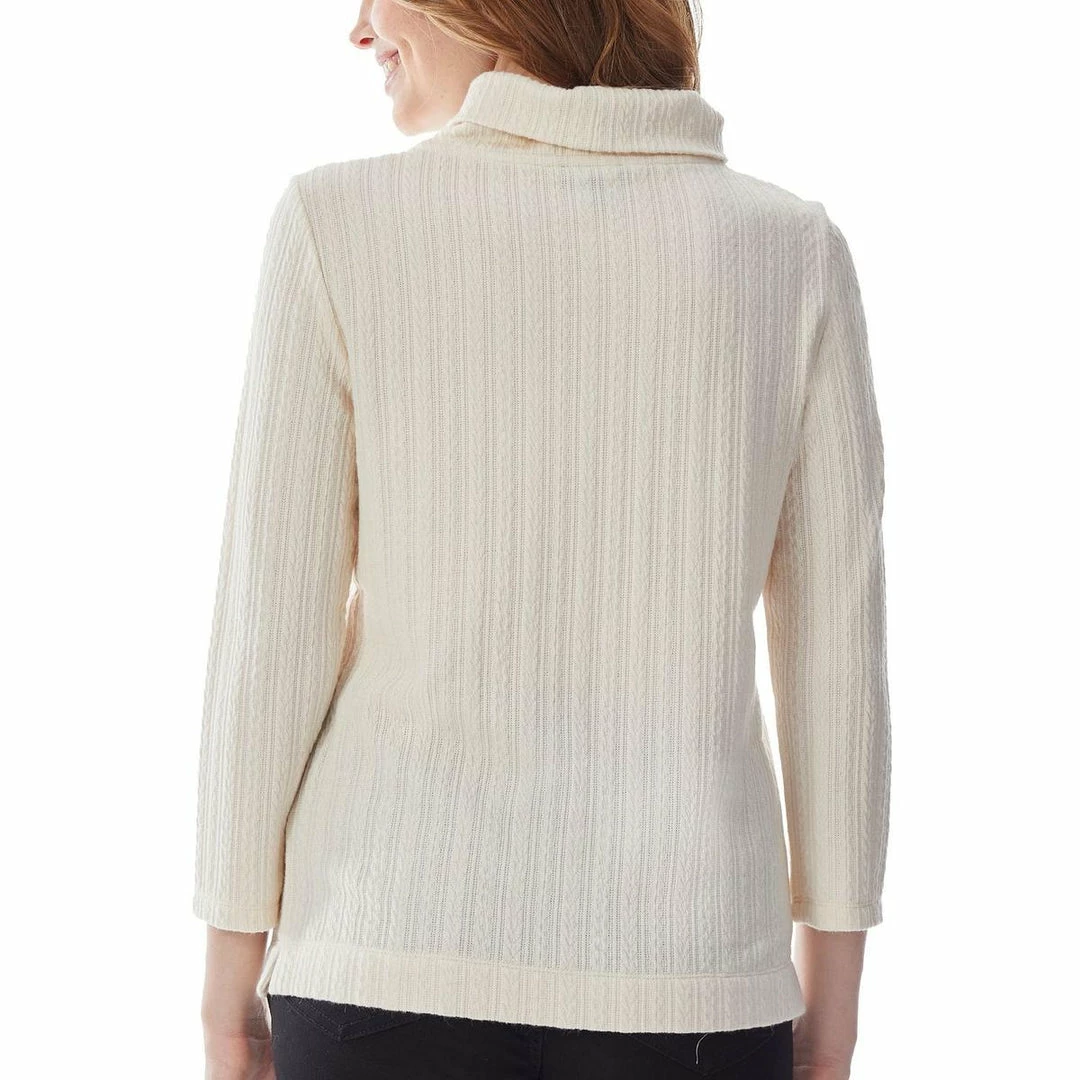 Brand new โญ Jones New York Dakota ๐ฉ Womens Chain Cable Knit Pointelle Turtleneck Sweater ๐ 4 Brand new โญ Jones New York Dakota ๐ฉ Womens Chain Cable Knit Pointelle Turtleneck Sweater ๐ - Image 2