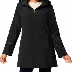 Discount 🧨 Jones New York 👩 Womens Hooded Midi Raincoat ⌛