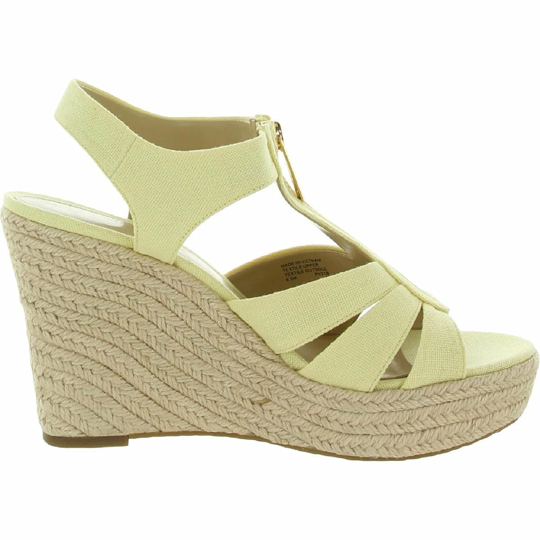 Best deal ๐ฏ MICHAEL Michael Kors Berkley ๐ฉ Womens Canvas Open Toe Wedge ๐ฉด Sandals ๐ 5 Best deal ๐ฏ MICHAEL Michael Kors Berkley ๐ฉ Womens Canvas Open Toe Wedge ๐ฉด Sandals ๐ - Image 3