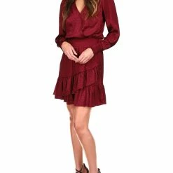 Best Sale โ๏ธ MICHAEL Michael Kors ๐ฉ Womens Plunge Neck Midi Cocktail and Party ๐ Dress ๐งจ