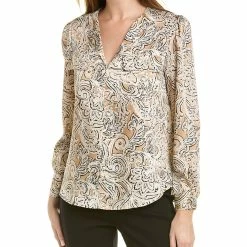 Best Pirce ๐ฅ women Jones New York Printed Satin Twill Top โจ