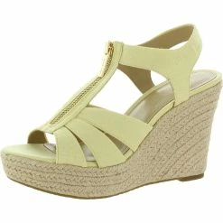 Best deal ๐ฏ MICHAEL Michael Kors Berkley ๐ฉ Womens Canvas Open Toe Wedge ๐ฉด Sandals ๐