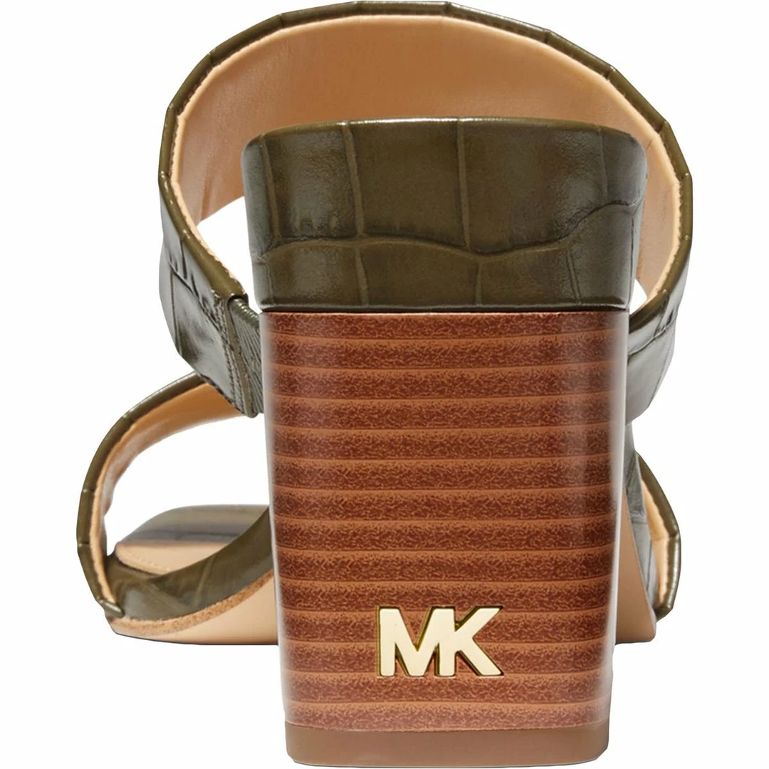 Best Pirce ๐ฏ MICHAEL Michael Kors Glenda ๐ฉ Womens Leather Embossed Heel ๐ฉด Sandals ๐ฅ 4 Best Pirce ๐ฏ MICHAEL Michael Kors Glenda ๐ฉ Womens Leather Embossed Heel ๐ฉด Sandals ๐ฅ - Image 2