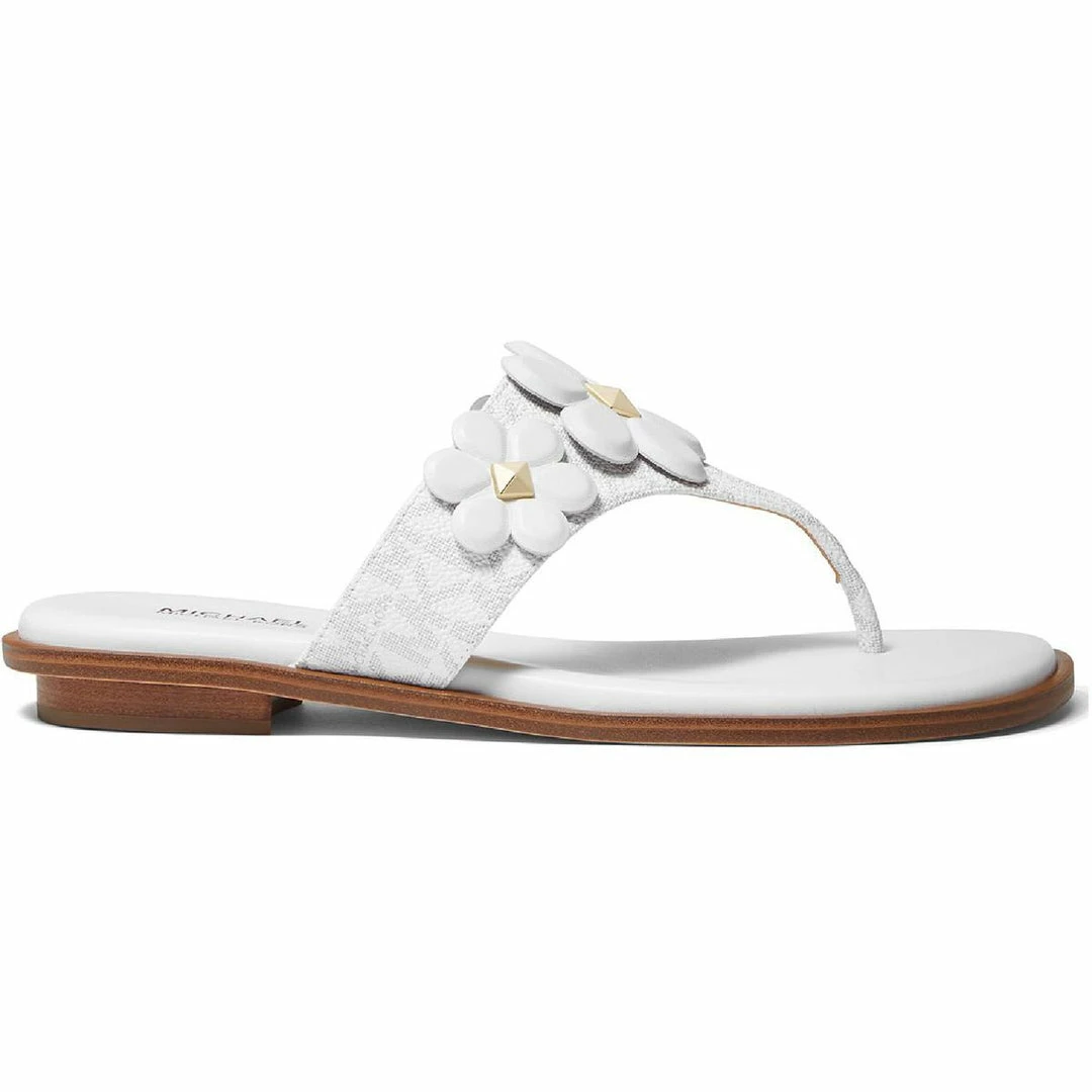 New ๐ MICHAEL Michael Kors Nellie ๐ฉ Womens Leather Embellished Thong ๐ฉด Sandals ๐ 4 New ๐ MICHAEL Michael Kors Nellie ๐ฉ Womens Leather Embellished Thong ๐ฉด Sandals ๐ - Image 2