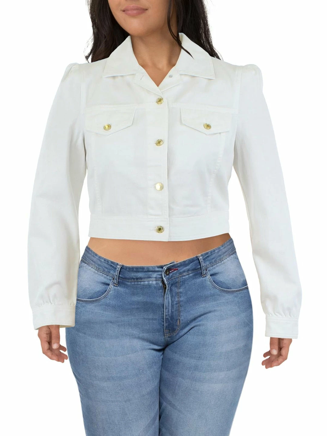 Buy ๐ MICHAEL Michael Kors ๐ฉ Womens Cotton Cropped Denim Jacket โ๏ธ 3 Buy ๐ MICHAEL Michael Kors ๐ฉ Womens Cotton Cropped Denim Jacket โ๏ธ