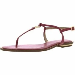 Budget ๐ MICHAEL Michael Kors Fanning ๐ฉ Womens Leather Ankle Strap Thong ๐ฉด Sandals โ๏ธ