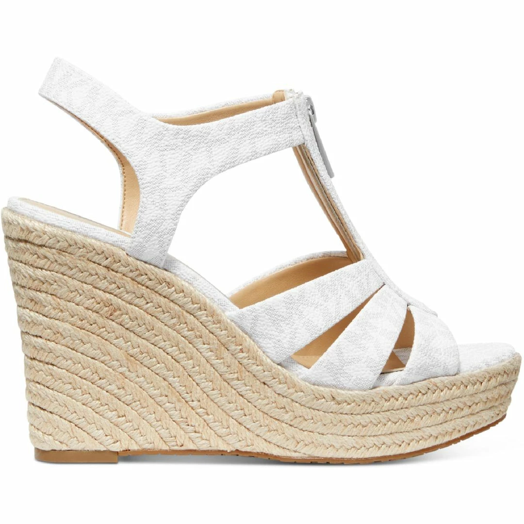 Outlet 😀 MICHAEL Michael Kors Berkley Wedge 👩 Womens Logo Wedges Espadrille 👠 Heels 👍 4 Outlet 😀 MICHAEL Michael Kors Berkley Wedge 👩 Womens Logo Wedges Espadrille 👠 Heels 👍 - Image 2