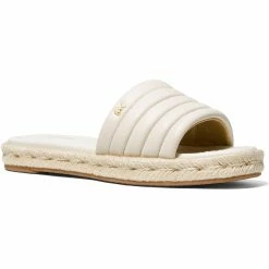 Best deal โญ MICHAEL Michael Kors Royce Slide ๐ฉ Womens Leather Slip On Slide ๐ฉด Sandals ๐ฅ