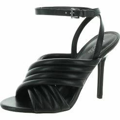 Budget 🌟 MICHAEL Michael Kors Royce 👩 Womens Leather Criss Cross Front 👗 Dress 🩴 Sandals ⭐