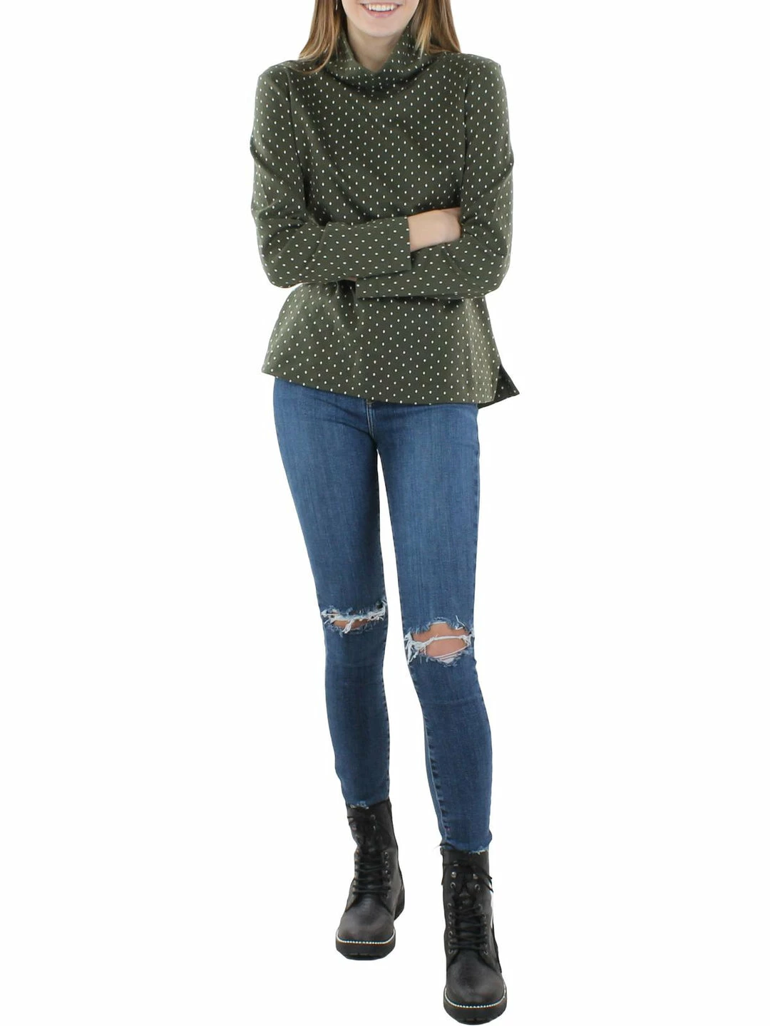 Promo π₯ Jones New York π© Womens Polka Dot Cowl Neck Pullover Top β 4 Promo π₯ Jones New York π© Womens Polka Dot Cowl Neck Pullover Top β - Image 2