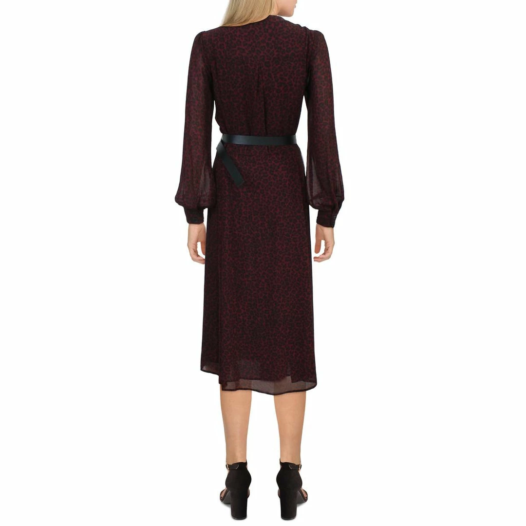 Cheapest ๐ฏ MICHAEL Michael Kors Kate ๐ฉ Womens Animal Print Button Front Midi ๐ Dress ๐ 4 Cheapest ๐ฏ MICHAEL Michael Kors Kate ๐ฉ Womens Animal Print Button Front Midi ๐ Dress ๐ - Image 2