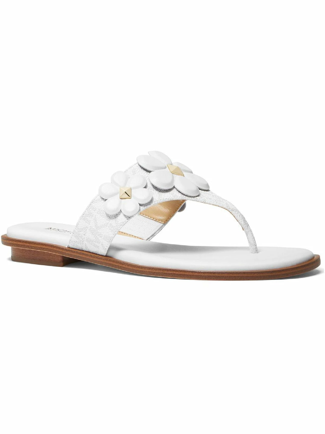 New ๐ MICHAEL Michael Kors Nellie ๐ฉ Womens Leather Embellished Thong ๐ฉด Sandals ๐ 3 New ๐ MICHAEL Michael Kors Nellie ๐ฉ Womens Leather Embellished Thong ๐ฉด Sandals ๐