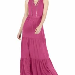 Budget ⭐ MICHAEL Michael Kors 👩 Womens Lace-Up Sleeveless Maxi 👗 Dress ✨