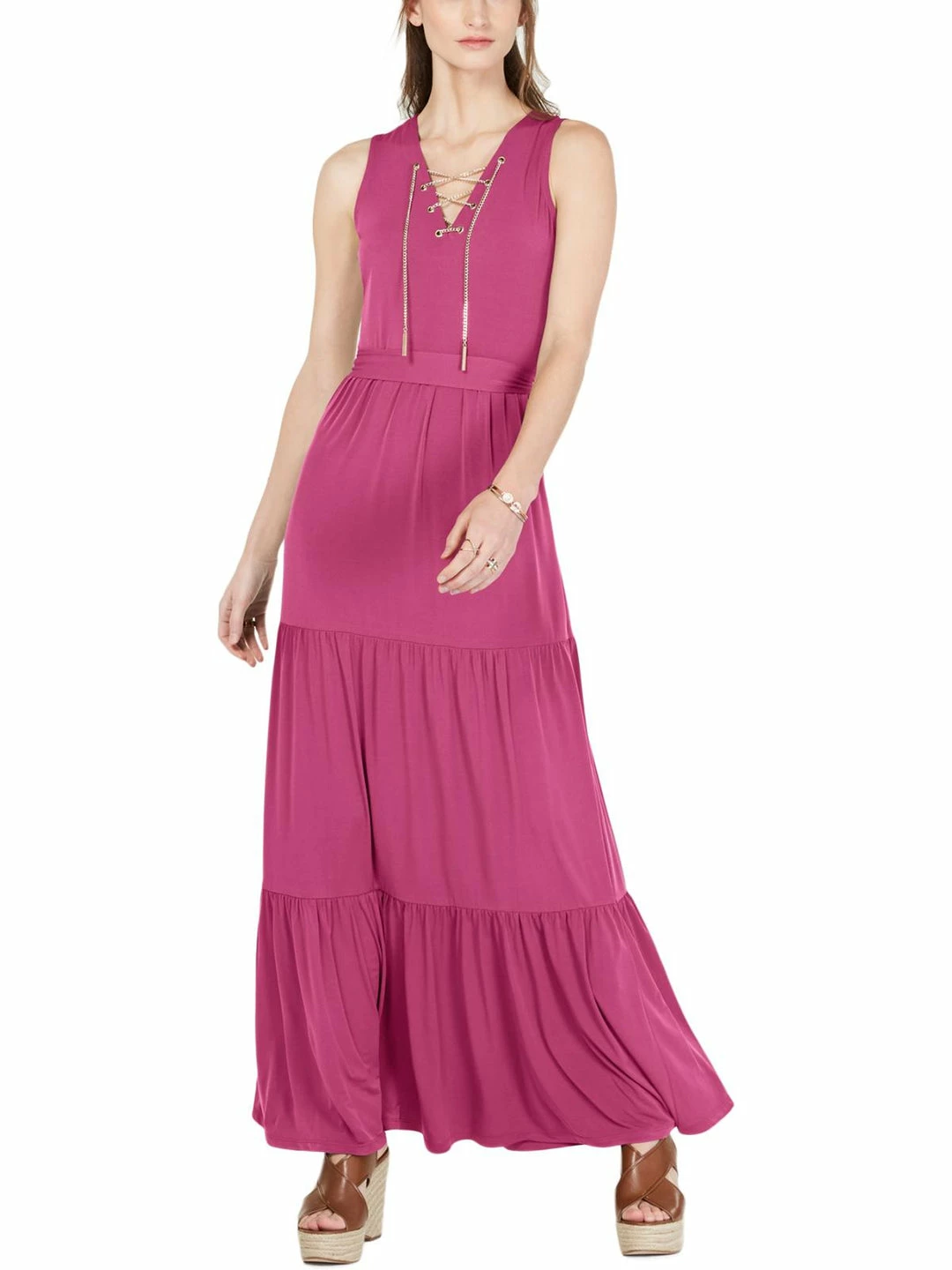 Budget โญ MICHAEL Michael Kors ๐ฉ Womens Lace-Up Sleeveless Maxi ๐ Dress โจ 3 Budget โญ MICHAEL Michael Kors ๐ฉ Womens Lace-Up Sleeveless Maxi ๐ Dress โจ