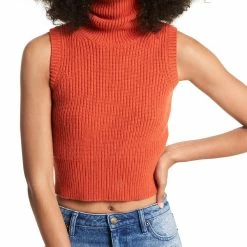 Cheap 🤩 MICHAEL Michael Kors 👩 Womens Wool Cropped Turtleneck Sweater 🤩