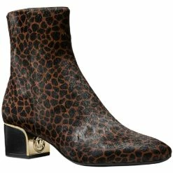 Wholesale 🌟 MICHAEL Michael Kors Lana Flex Mid 👩 Womens Calf Hair Animal Print Ankle 🥾 Boots 🤩