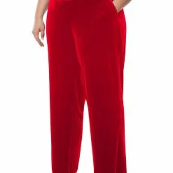 Cheap ⌛ Jones New York Plus 👩 Womens Velour Stretch Straight Leg Pants 😉