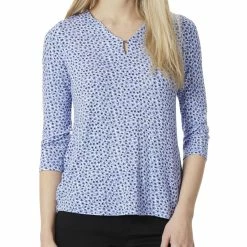 Cheap 🧨 Jones New York 👩 Womens Printed 3/4 Sleeve Pullover Top 👍