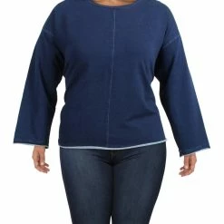 Cheap 😀 Jones New York Plus 👩 Womens Crew Neck Drop Shoulder Sweatshirt 🤩